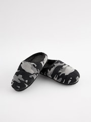 Grey Camo Sporty Mule Slippers - Image 3 of 6