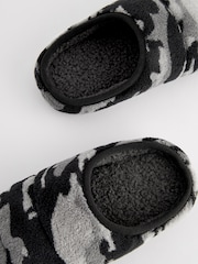 Grey Camo Sporty Mule Slippers - Image 4 of 6