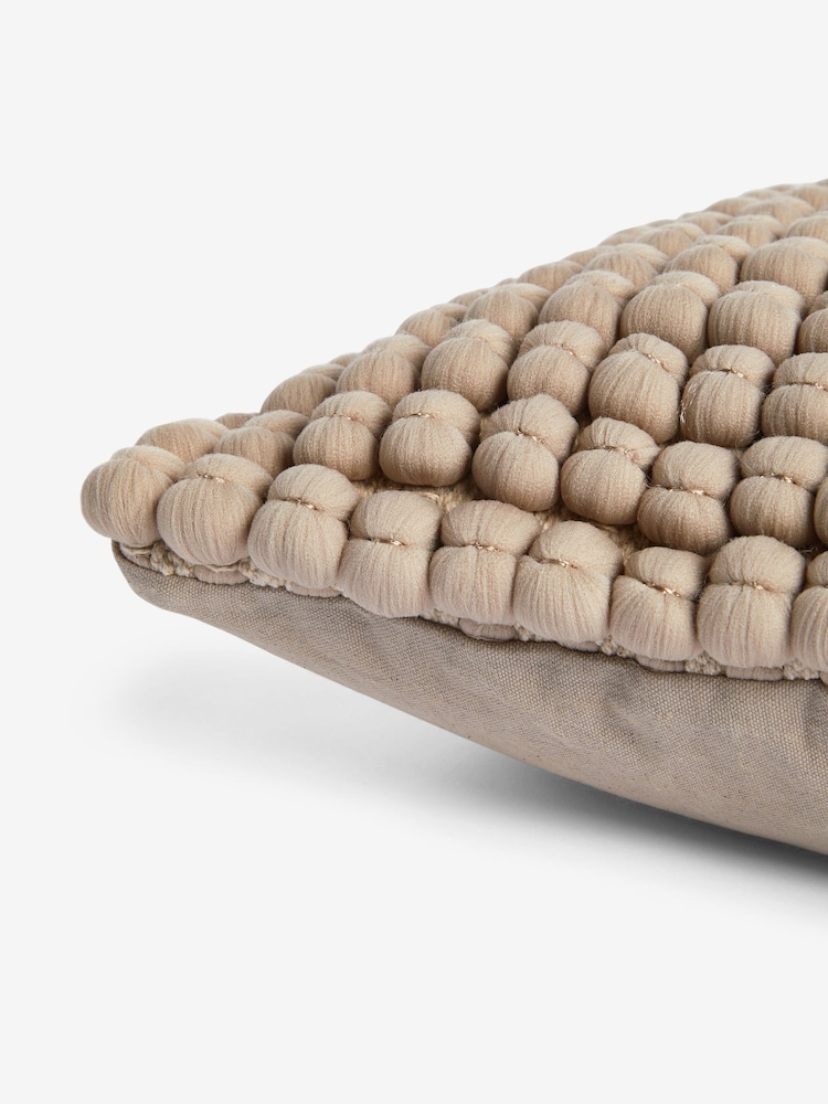 Dark Natural 43 x 43cm Global Bobble Cushion - Image 2 of 4