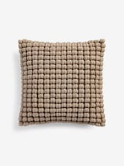 Dark Natural 43 x 43cm Global Bobble Cushion - Image 3 of 4