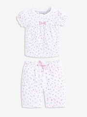 JoJo Maman Bébé Star Girls' Print Short Jersey Pyjamas - Image 1 of 1