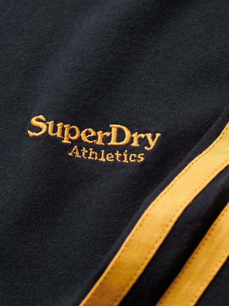 Superdry Blue 100% Cotton Essential Logo Retro Stripe Long Sleeve Top - Image 5 of 5