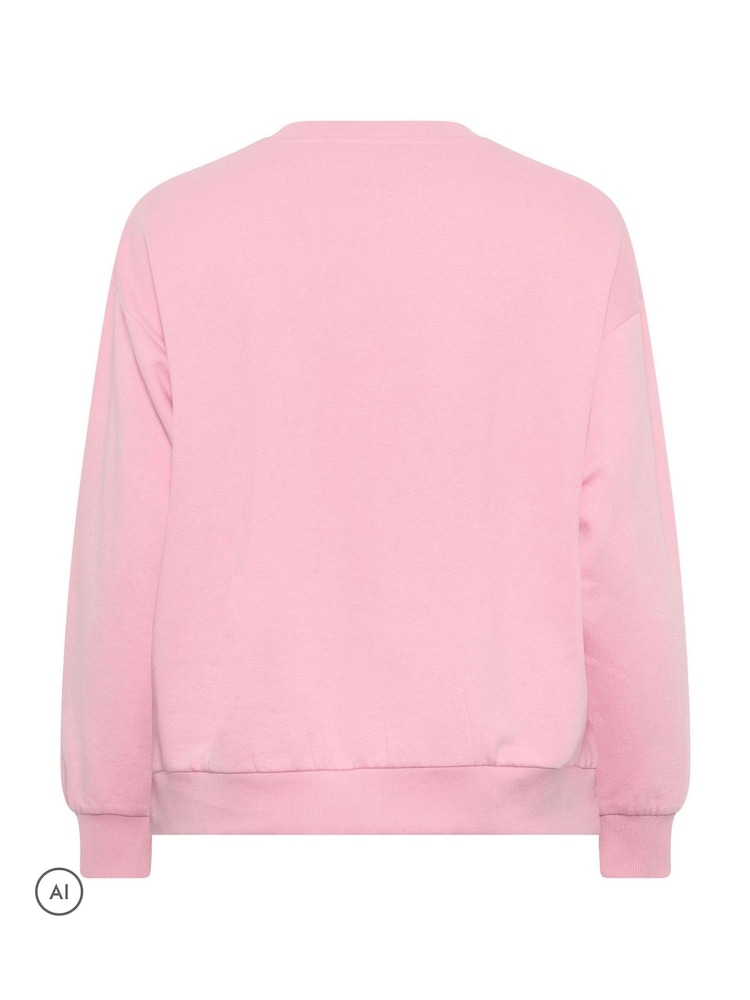 Yours Curve Pink Mon Cheri Sweatshirt - Image 6 of 6