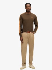 Superdry Brown 100% Cotton Essential Logo Retro Stripe Long Sleeve Top - Image 3 of 6