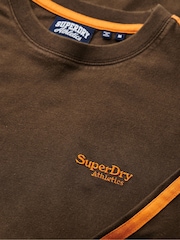 Superdry Brown 100% Cotton Essential Logo Retro Stripe Long Sleeve Top - Image 6 of 6
