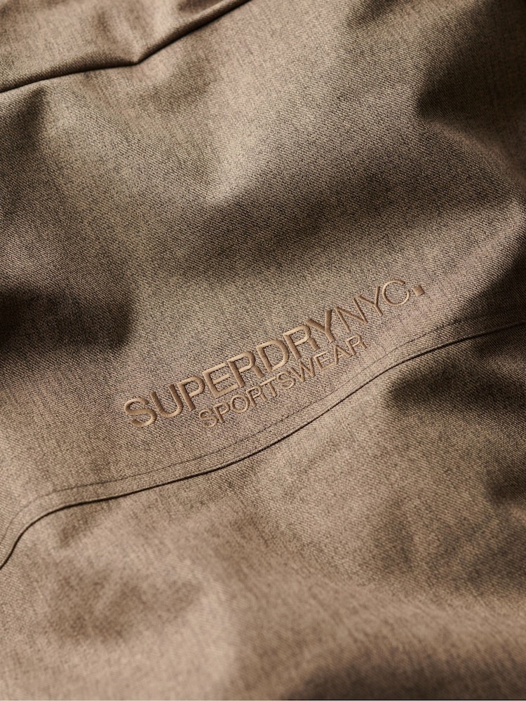 Superdry Beige Herringbone City Tweed Padded Bomber Jacket - Image 6 of 6