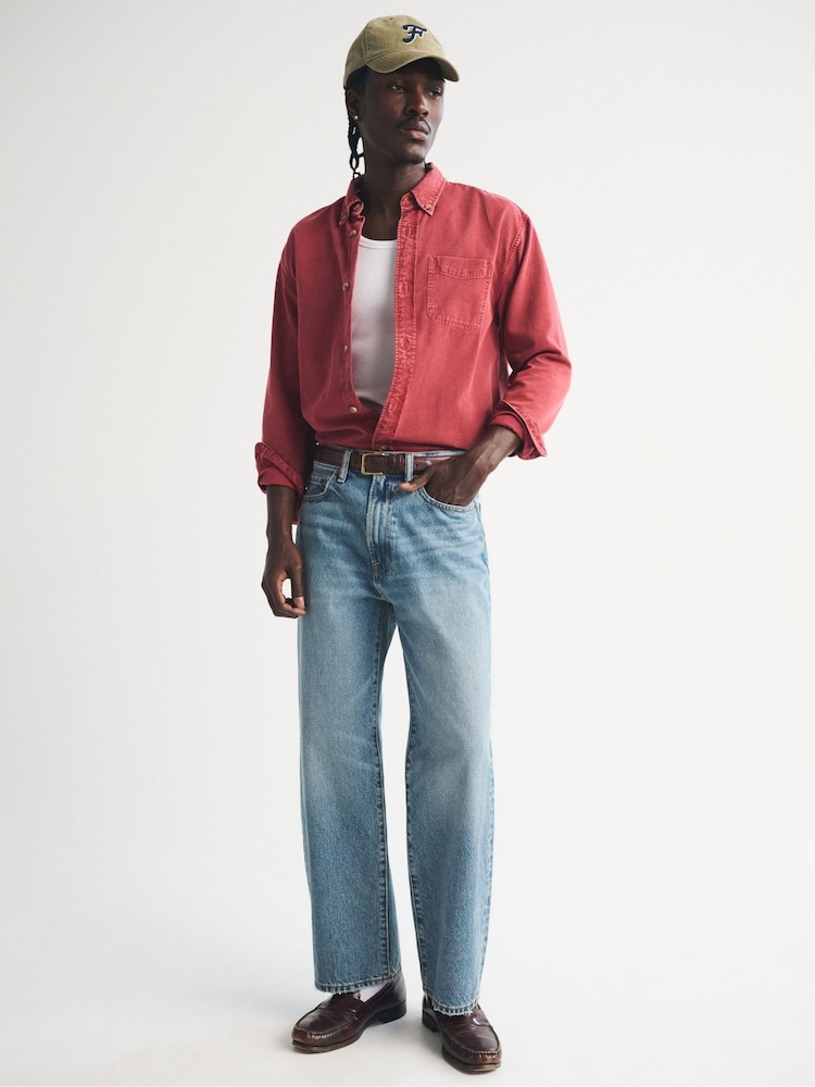 Abercrombie & Fitch Relaxed Fit Loose 5-Pocket Denim Jeans - Imaginea 1 din 6