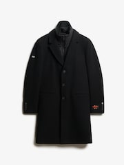 Superdry Black Tailored 2 in 1 Town Coat - Image 4 of 5