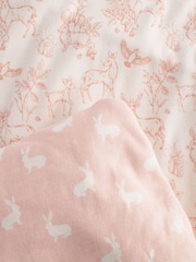 The Little Tailor 2 Pack Pink 100% Cotton Baby Fitted Jersey Cot Sheets - Image 10 of 10