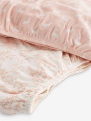 The Little Tailor 2 Pack Pink 100% Cotton Baby Fitted Jersey Cot Sheets - Image 7 of 10