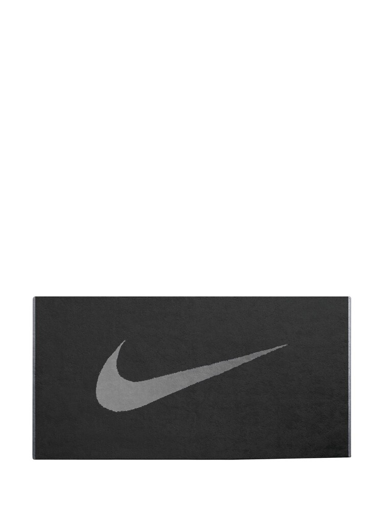 Nike Black Swoosh Sports 100% Cotton Towel - Image 1 of 2