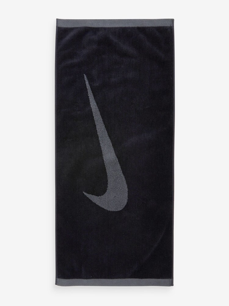 Nike Black Swoosh Sports 100% Cotton Towel - Image 2 of 2