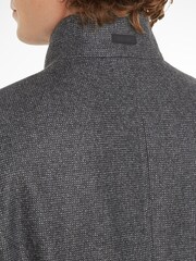 Calvin Klein Grey Wool Blend Funnel Neck Coat - Image 3 of 5