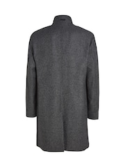 Calvin Klein Grey Wool Blend Funnel Neck Coat - Image 5 of 5