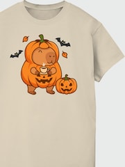 Brands In Natural Capybara Halloween Boyfriend Fit T-Shirt - Image 3 of 4