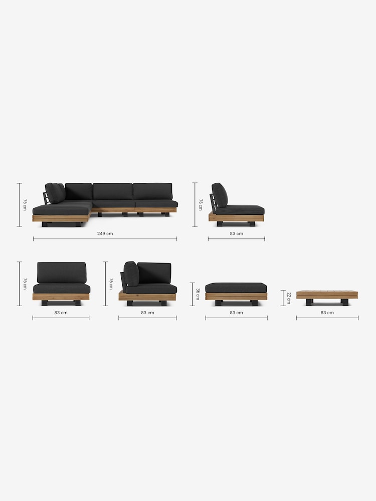 MADE.COM Grey Avarna Garden Corner Lounge Set - Image 5 of 5