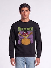 Brands In Black Disney Muppets Trick Or Treat Halloween Sweatshirt - Image 1 of 4