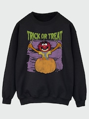 Brands In Black Disney Muppets Trick Or Treat Halloween Sweatshirt - Image 2 of 4