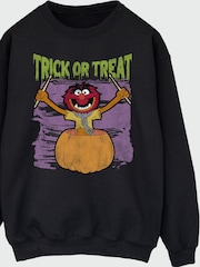 Brands In Black Disney Muppets Trick Or Treat Halloween Sweatshirt - Image 3 of 4