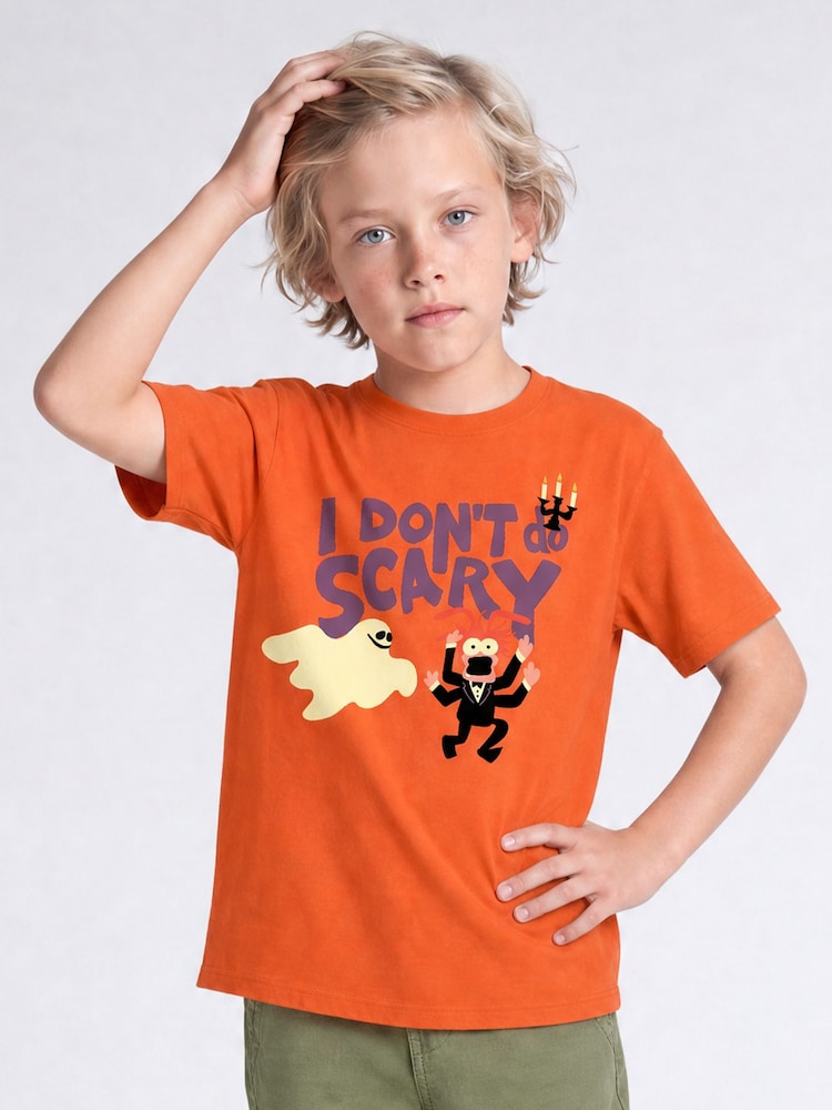 Rags & Rascals Orange Disney Muppets Don't Do Scary Halloween T-Shirt - Image 1 of 4 Rags & Rascals Orange Disney Muppets Don't Do Scary Halloween T-Shirt - Image 1 of 4