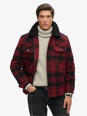 Superdry Red Check Merchant Wool Chore Jacket - Image 1 of 6
