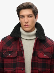 Superdry Red Check Merchant Wool Chore Jacket - Image 2 of 6