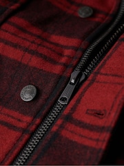 Superdry Red Check Merchant Wool Chore Jacket - Image 5 of 6