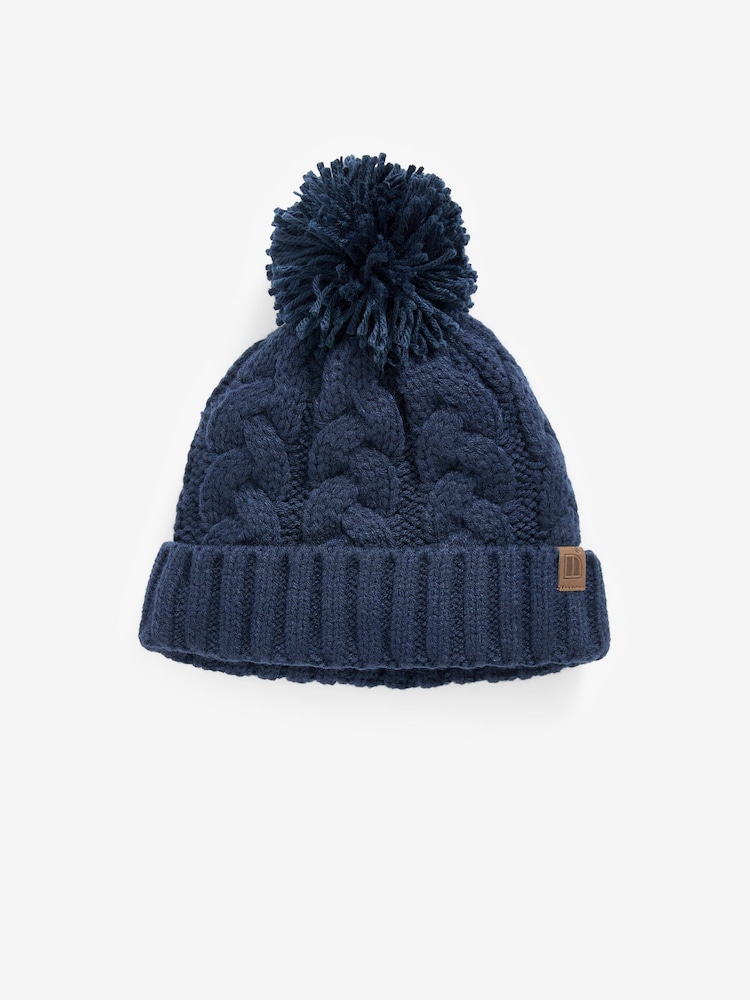 Navy Blue Knitted Hat, Gloves and Scarf 3 Piece Set (3-16yrs) - Image 2 of 5
