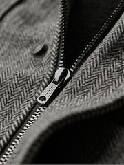 Superdry Charcoal Herringbone Merchant Wool Chore Jacket - Image 6 of 7
