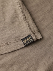 Superdry Brown 100% Cotton Slub Long Sleeve Jersey Grandad Top - Image 6 of 6