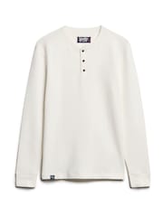 Superdry Ecru Merchant Grandad Top - Image 3 of 4