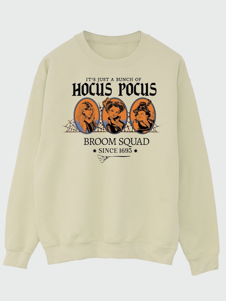 Brands In Natural Disney Hocus Pocus Broom Squad Halloween Sweatshirt - Image 2 of 4 Brands In Natural Disney Hocus Pocus Broom Squad Halloween Sweatshirt - Image 2 of 4