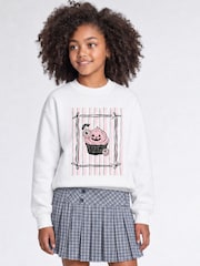 Rags & Rascals White Halloween Spooky Cupcake Sweatshirt - Image 1 of 4