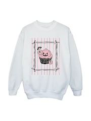 Rags & Rascals White Halloween Spooky Cupcake Sweatshirt - Image 2 of 4