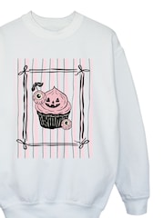 Rags & Rascals White Halloween Spooky Cupcake Sweatshirt - Image 3 of 4