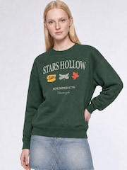 Brands In Green Gilmore Girls Autumn Stars Hollow Sweatshirt - Image 1 of 4