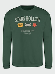Brands In Green Gilmore Girls Autumn Stars Hollow Sweatshirt - Image 2 of 4