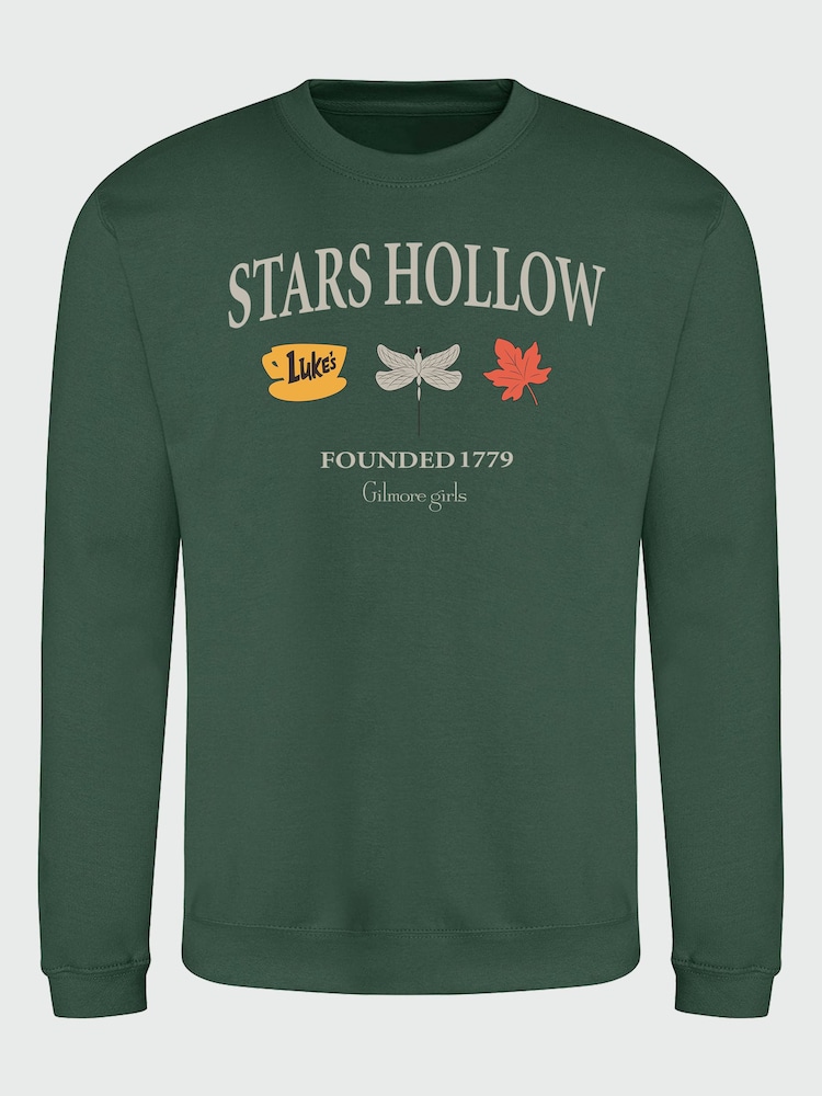 Brands In Green Gilmore Girls Autumn Stars Hollow Sweatshirt - Image 2 of 4 Brands In Green Gilmore Girls Autumn Stars Hollow Sweatshirt - Image 2 of 4