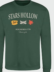 Brands In Green Gilmore Girls Autumn Stars Hollow Sweatshirt - Image 3 of 4