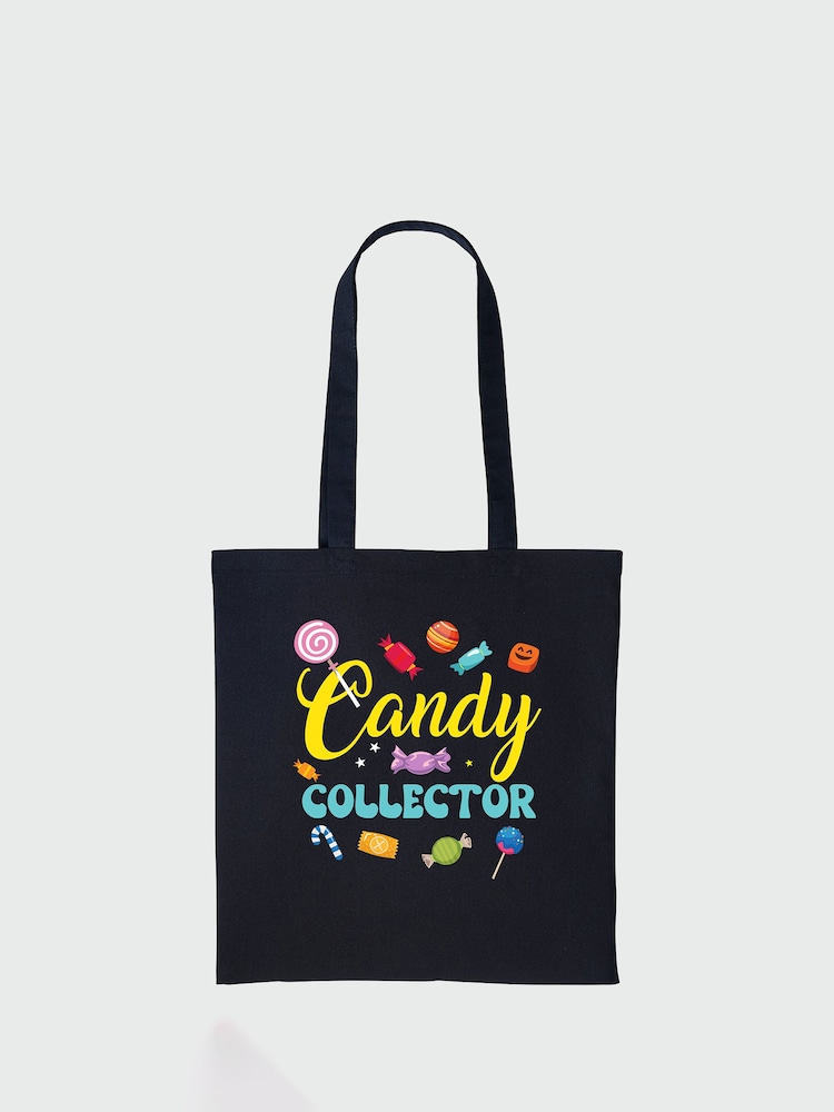 Rags & Rascals Black Halloween Candy Collector Tote Bag - Image 1 of 2 Rags & Rascals Black Halloween Candy Collector Tote Bag - Image 1 of 2