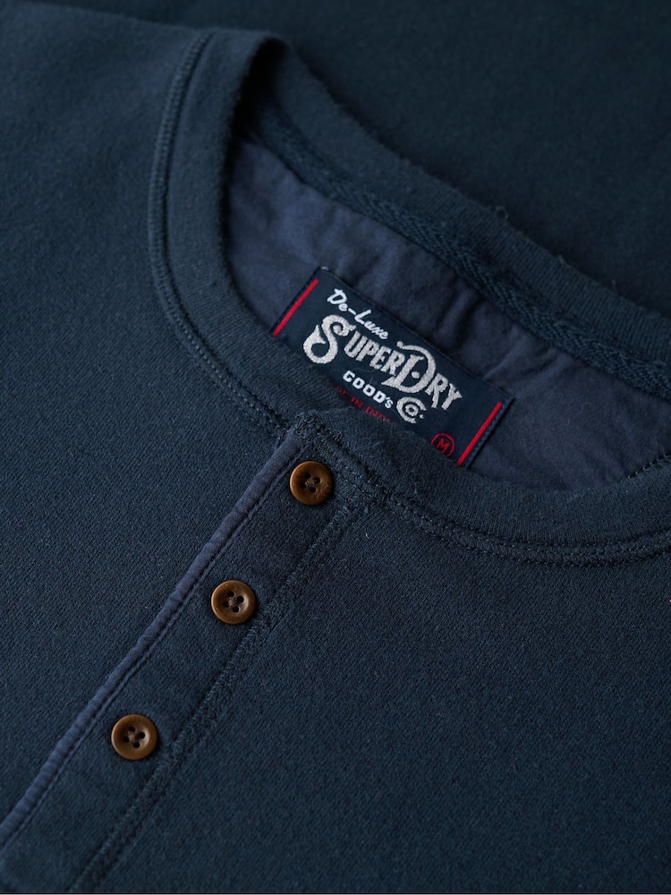 Superdry Eclipse Navy Merchant Grandad Top - Image 5 of 5