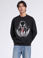 Brands In Black Marvel Venom Smile Halloween Sweatshirt - Image 1 of 4