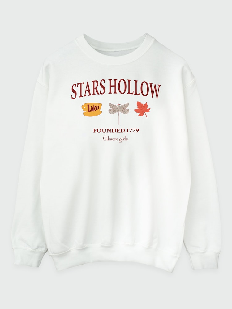 Brands In White Gilmore Girls Autumn Stars Hollow Sweatshirt - Image 2 of 4