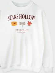 Brands In White Gilmore Girls Autumn Stars Hollow Sweatshirt - Image 3 of 4