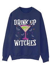 Brands In Blue Halloween Drink Up Witches Sweatshirt - Image 2 of 4