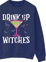Brands In Blue Halloween Drink Up Witches Sweatshirt - Image 3 of 4