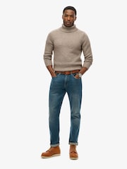 Grauer Quarz - Superdry Gebürsteter Pullover mit Rollkragen - Bild 2 von 5