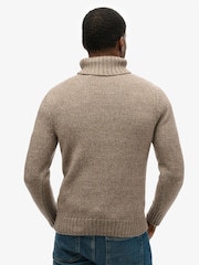 Grauer Quarz - Superdry Gebürsteter Pullover mit Rollkragen - Bild 3 von 5