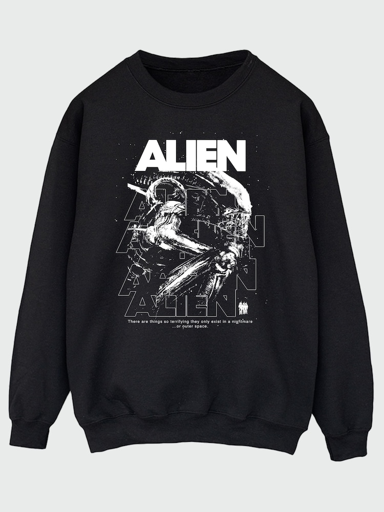 Brands In Black Alien There Are Things Halloween Sweatshirt - Image 2 of 4 Brands In Black Alien There Are Things Halloween Sweatshirt - Image 2 of 4