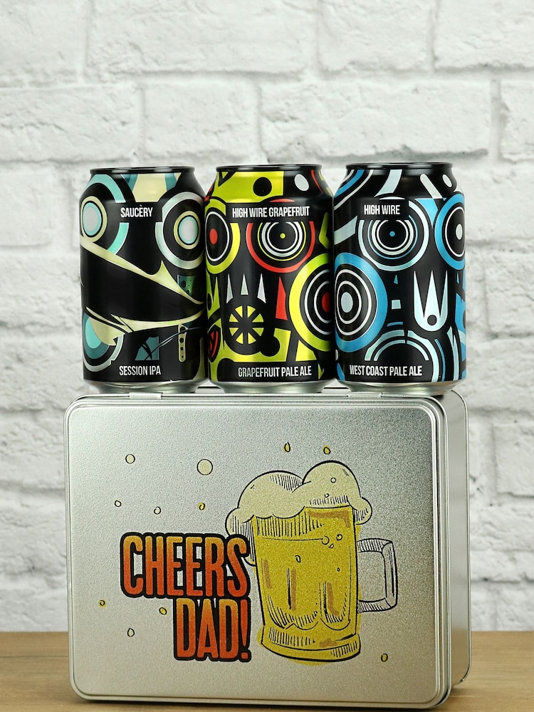 Le Bon Vin Cheers Dad Beer Tin Gift Set - Image 1 of 3
